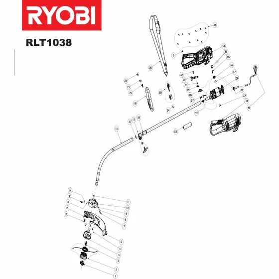 Ryobi ELT1040 Type: 1 CAPACITOR RET700/1000 EBC1040 ELT 93097037 Spare Part